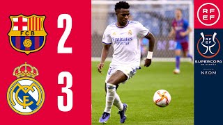 RESUMEN  FC Barcelona 23 Real Madrid CF  Supercopa de España 2022  Primera semifinal [upl. by Kipton]