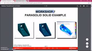 Workshop 7  Parasolid Solid Example [upl. by Aihsikal494]