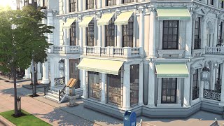 Poet street antique library and Bookshop  The Sims 4 Speed build  Collab w BojanaSims [upl. by Trautman]