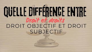 La différence entre  «Droit» et «droits» [upl. by Salas]