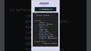 Hover underline Animation in html and css 😱 html css css3 javascript code programming [upl. by Enneirda]