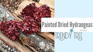 How to Paint Dried Hydrangeas to Use on a Christmas Tree [upl. by Hterag]