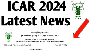 ICAR JRF SRF 2024 New Public Notice Explained  ICAR Latest News 2024  krishi kranti IG [upl. by Quinton801]