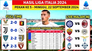 Hasil Liga Italia Tadi Malam  Venezia vs Genoa  Juventus vs Napoli  Seria A 2024 [upl. by Marybella922]