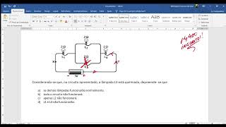 UNICENTRO Considerandose que no circuito apresentado a lâmpada L3 está queimada depreende [upl. by Thursby872]