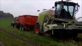 Maisernte2013 im Schlamm und Regen Ballensillage mit Göweil PresseFendt und JCB HD Gopro [upl. by Chard]