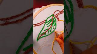 Basic Chain stitch Hand Embroidery Tutorial shorts embroidery usa ukraine china [upl. by Lirbaj]