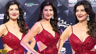 Sangeeta Bijlani L00KS Super STUNNING In Red Deep Neck Outfit at Femina Miss India 2024 Grand Finale [upl. by Nauqram548]