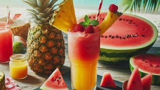 Ultimate REFRESHING WATERMELON AND PINEAPPLE JUICE [upl. by Amelita]