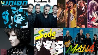 Mix Lo Mejor Del Rock En Espanol Maná Hombres G Soda Stereo Bunbury Vilma Palma y más [upl. by Llacam738]