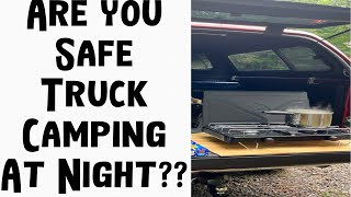 Are You Safe Truck Camping Do THIS to LOCK your TRUCK TOPPER from the INSIDE [upl. by Daphna]