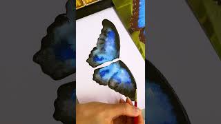 🦋 Blue Morpho Butterfly Watercolour [upl. by Pack]