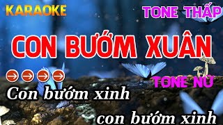 Con Bướm Xuân Karaoke  Tone Nữ Karaoke Nhựt Trường  Beat Mới [upl. by Nnylarac]