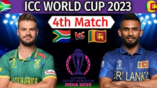 World Cup 2023 Match4  South Africa vs Sri Lanka Match Playing 11  SA vs SL Match Lineup [upl. by Rimaj]