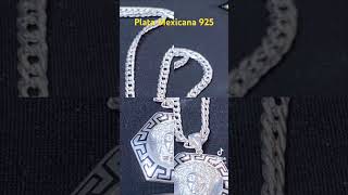 Plata Mexicana 925 Cadena Doble Rombo en Dije Diseño Versace [upl. by Dennett]