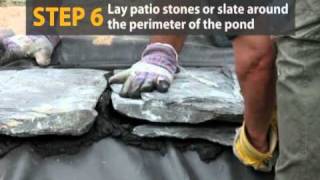 How to construct a pond using liner [upl. by Lavella]