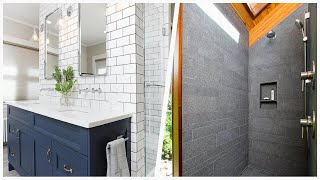 75 Porcelain Tile And Gray Floor Bathroom Design Ideas Youll Love 🌈 [upl. by Aiza]