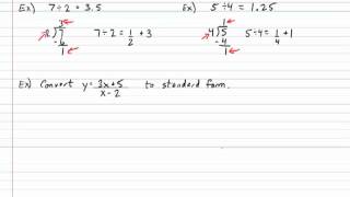 Rational Function General to Standard Form [upl. by Rysler]