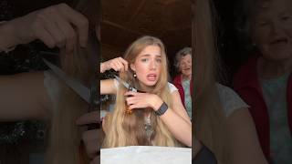 Kurze Haare schneiden 🤯 Nicht mit Omi 💇🏼‍♀️ Welche Haarlänge steht euch am besten haare [upl. by Alliuqal]