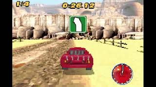 Cars MaterNational Championship GBA gameplay  Part 2 Ornament Valley [upl. by Annetta905]