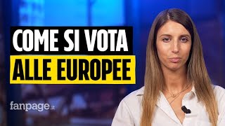 Elezioni Europee 2024 come si vota l8 e 9 giugno scheda elettorale simboli e preferenze [upl. by Tace]