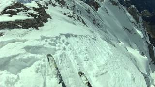 Gran Vernel Dolomiti sci ripido sulla parete NordOvest [upl. by Englebert]