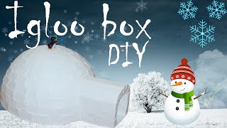 How to make A Cardboard Box Like Igloo  DIY [upl. by Ornie771]