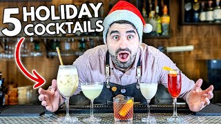 5 EASY Festive Holiday amp Christmas Cocktails You Can Make [upl. by Burgess]