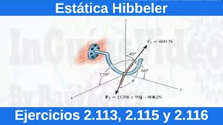 Estática Hibbeler 12 Edición Ejercicios Resueltos 2113 2115 y 2116 FísicaIngeniería [upl. by Aikrehs]