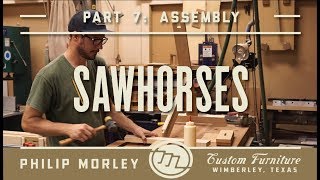 James Krenov Style Sawhorses  Part 7  Assembly [upl. by Shwalb]