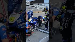 🛞 Motorcycle Pitstop Practice with Yamaha and Cam Petersen at Daytona 200 shorts racing [upl. by Ettore]