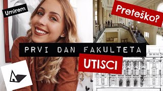 PRVI DAN ARHITEKTONSKOG FAKULTETA  2018  vlog  Ana Gligorijević [upl. by Templer]