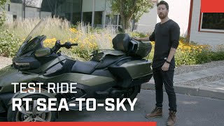 2021 CanAm Spyder RT SeatoSky Test Ride amp Review [upl. by Vernor]