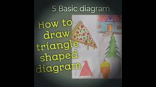 How to draw triangle shaped diagrams BharuArtsforkids [upl. by Ekard]