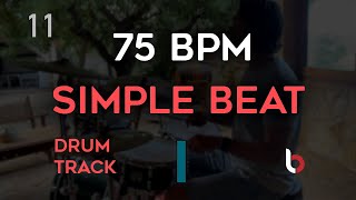 75 BPM Drum Beat  Simple Straight [upl. by Rinum]