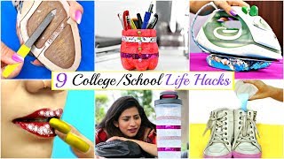 9 Amazing LIFE HACKS Every CollegeSchool Girls Must Know  Anaysa [upl. by Menell449]