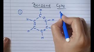 Structural formula for benzene [upl. by Elraet60]