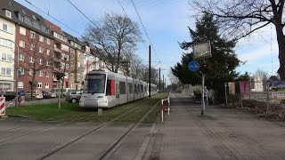 Straßenbahn Düsseldorf  Witzelstraße  Rheinbahn Siemens NF6 amp NF8U  2017 [upl. by Porcia]