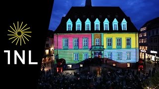 3D Video Mapping  Gebäudeindividuelle Projektion Nachtansichten Bielefeld Doku  2016 [upl. by Ennairb]