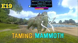 Ark survival mobile  Taming High Level Mammoth  E19  Mining Metal  How to tame mammoth  ark [upl. by Lirba]