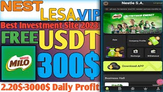 NESTLESAVIP Review Bangla  Earn Money Online  New USDT Investment Website  Make Money Online [upl. by Rhu826]