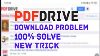 pdfdrive download problem solve  New trick to download books  100 Working trick [upl. by Ahsinnor]