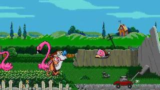 Lets Play Ren And Stimpy Stimpys Invention 01  There Goes The Neighborhood [upl. by Beitnes]