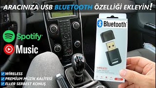 ARABAYA WİRELESS BLUETOOTH ÖZELLİĞİ EKLEDİM I Earldom Wireless USB I Mükemmel Ses Kalitesi [upl. by Naillik]