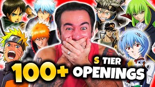 Rapper Reacts to 100 ANIME OPENINGS S TIER ONLY [upl. by Hildick]