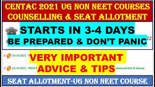 CENTAC 2021 SEAT ALLOTMENT ADVICE amp TIPS  CENTAC 2021 COUNSELLING amp SEAT ALLOTMENT [upl. by Anilorac]