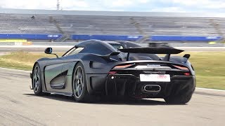 1500HP Koenigsegg Regera Driving on Track amp Lovely Accelerations [upl. by Ardath]