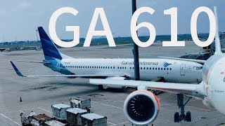 FLIGHT REPORT GARUDA INDONESIA GA 610 BOEING 737 800NG JAKARTA MAKASSAR [upl. by Mcbride]