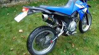 Yamaha Xt 125 X Akrapovic  walkaround amp sound Marchewy z wydechu [upl. by Wendie426]