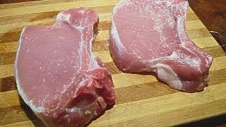 HOW TO COOK BONE IN PORK CHOPS ON THE GEORGE FOREMAN GRILL [upl. by Yantruoc]